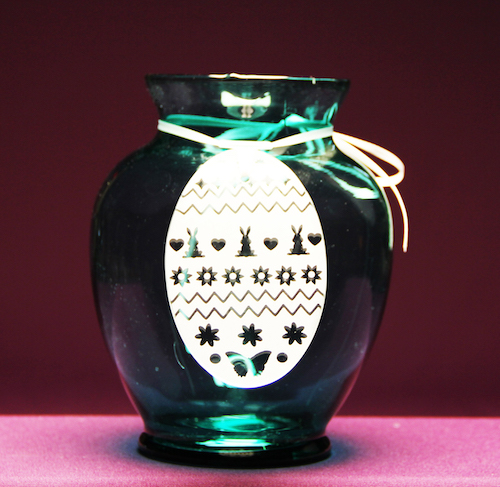 Oval Easter Egg Vase Charm